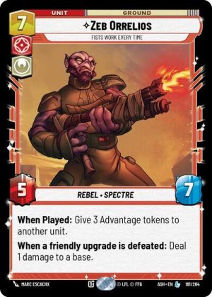 Zeb Orrelios - Fists Work Every Time - 161/264 - Ashes of the Empire - Español