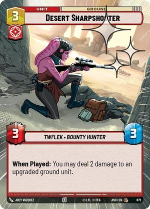 Desert Sharpshooter (Hyperspace Foil) - 672 - Ashes of the Empire - Español