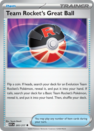 Team Rocket's Great Ball - 205/217 - Ascended Heroes - Inglés