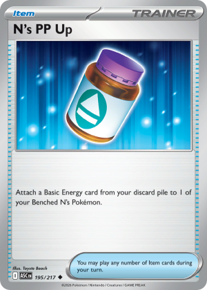 N's PP Up - 195/217 - Ascended Heroes - Inglés
