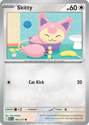 Skitty - 165/217 - Ascended Heroes - Inglés
