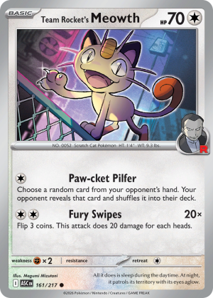 Team Rocket's Meowth - 161/217 - Ascended Heroes - Inglés