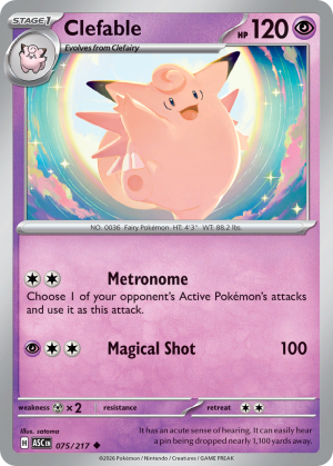 Clefable - 75/217 - Ascended Heroes - Inglés