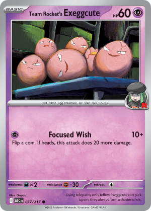 Team Rocket's Exeggcute - 77/217 - Ascended Heroes - Inglés