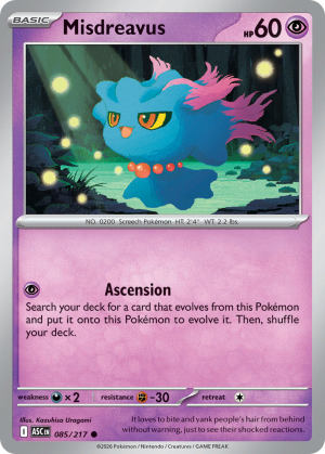 Misdreavus - 85/217 - Ascended Heroes - Inglés