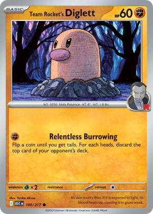Team Rocket's Diglett - 100/217 - Ascended Heroes - Inglés