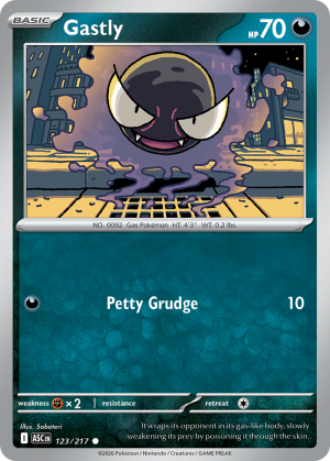 Gastly - 123/217 - Ascended Heroes - Inglés