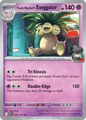 Team Rocket's Exeggutor - 78/217 - Ascended Heroes (Holofoil) - Inglés