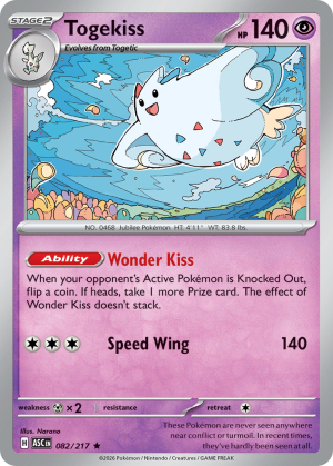 Togekiss - 82/217 - Ascended Heroes (Holofoil) - Inglés