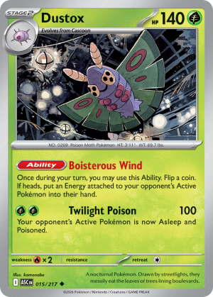 Dustox - 15/217 - Ascended Heroes - Inglés