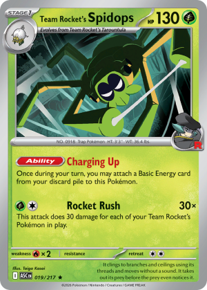Team Rocket's Spidops - 19/217 - Ascended Heroes (Holofoil) - Inglés