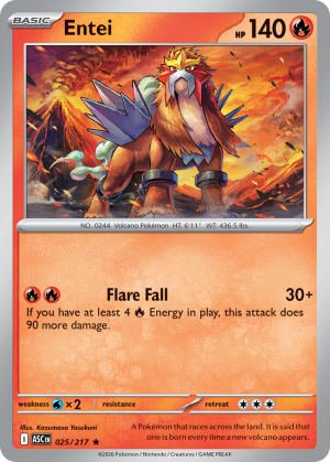 Entei - 25/217 - Ascended Heroes (Holofoil) - Inglés