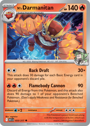 N's Darmanitan - 33/217 - Ascended Heroes - Español