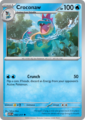 Croconaw - 42/217 - Ascended Heroes - Inglés