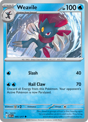 Weavile - 45/217 - Ascended Heroes - Inglés