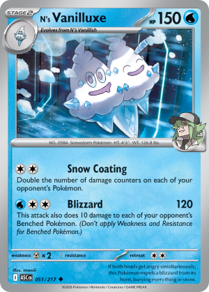 N's Vanilluxe - 51/217 - Ascended Heroes - Inglés