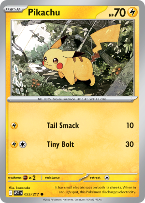 Pikachu - 55/217 - Ascended Heroes - Inglés