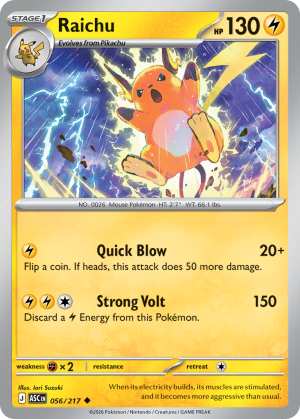 Raichu - 56/217 - Ascended Heroes - Inglés